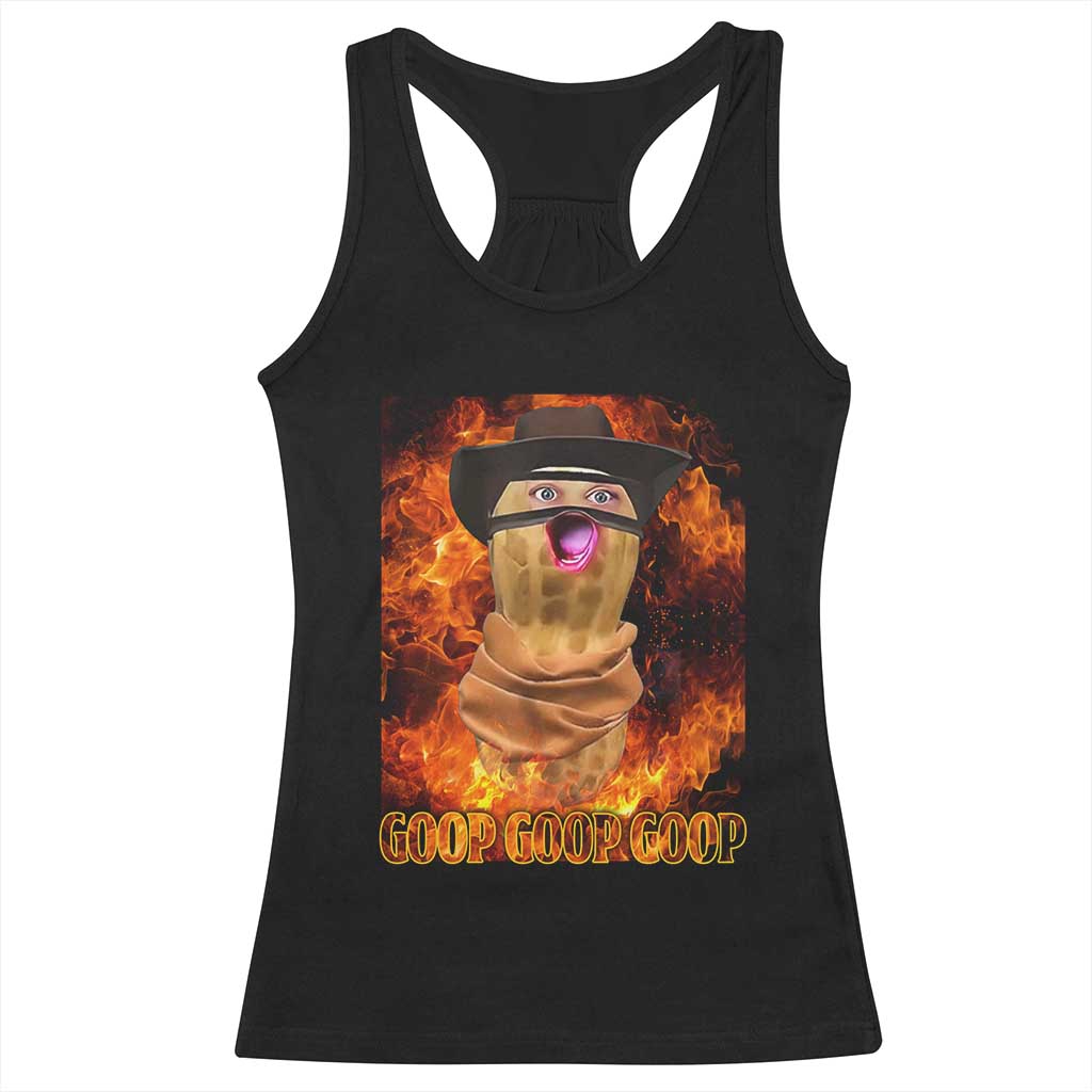 Peanut Goop Meme Racerback Tank Top Funny Bungulator - Wonder Print Shop