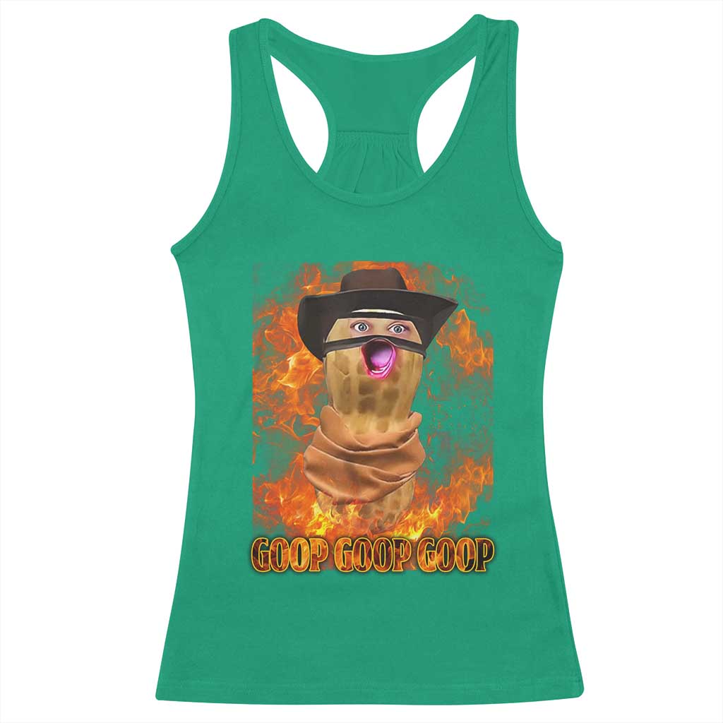 Peanut Goop Meme Racerback Tank Top Funny Bungulator - Wonder Print Shop