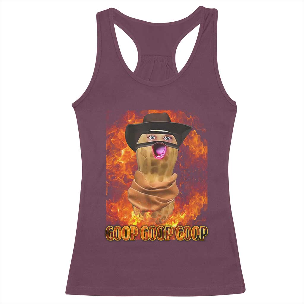 Peanut Goop Meme Racerback Tank Top Funny Bungulator - Wonder Print Shop