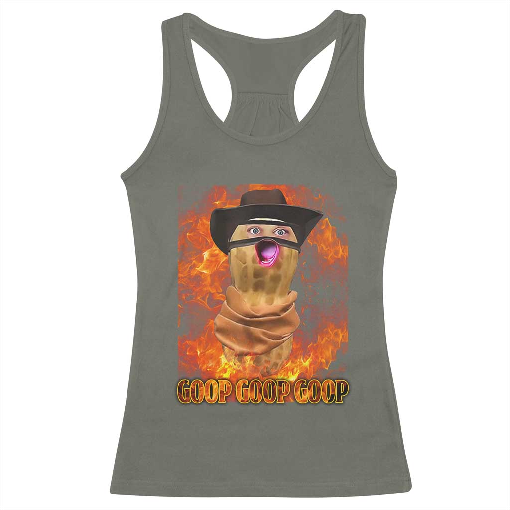 Peanut Goop Meme Racerback Tank Top Funny Bungulator - Wonder Print Shop