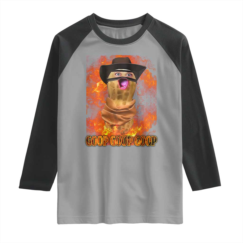 Peanut Goop Meme Raglan Shirt Funny Bungulator - Wonder Print Shop