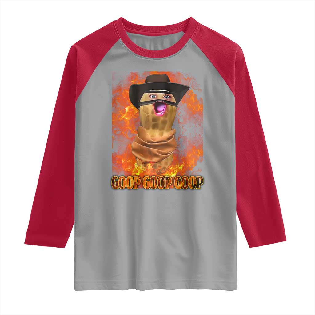 Peanut Goop Meme Raglan Shirt Funny Bungulator - Wonder Print Shop