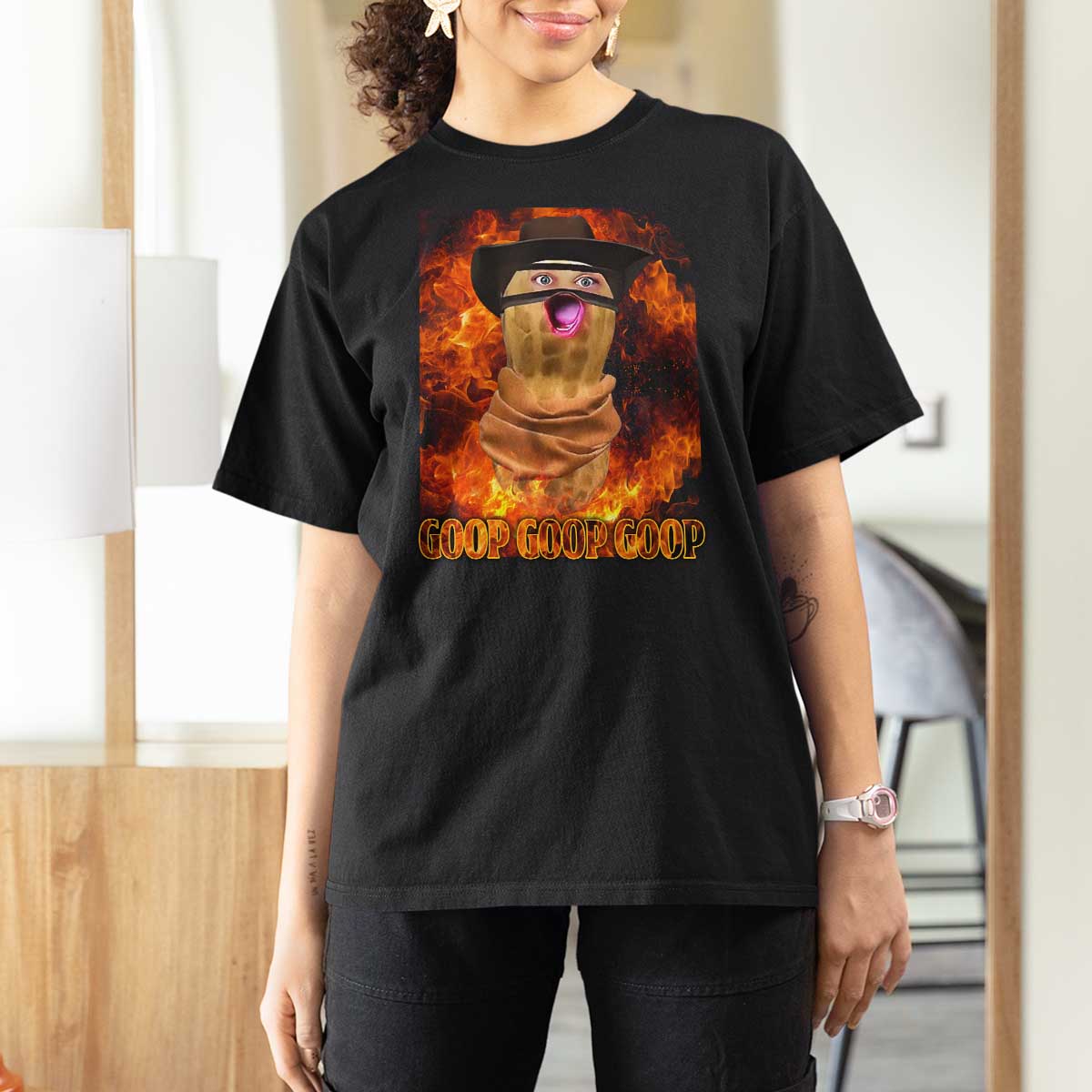 Peanut Goop Meme T Shirt For Women Funny Bungulator - Wonder Print Shop