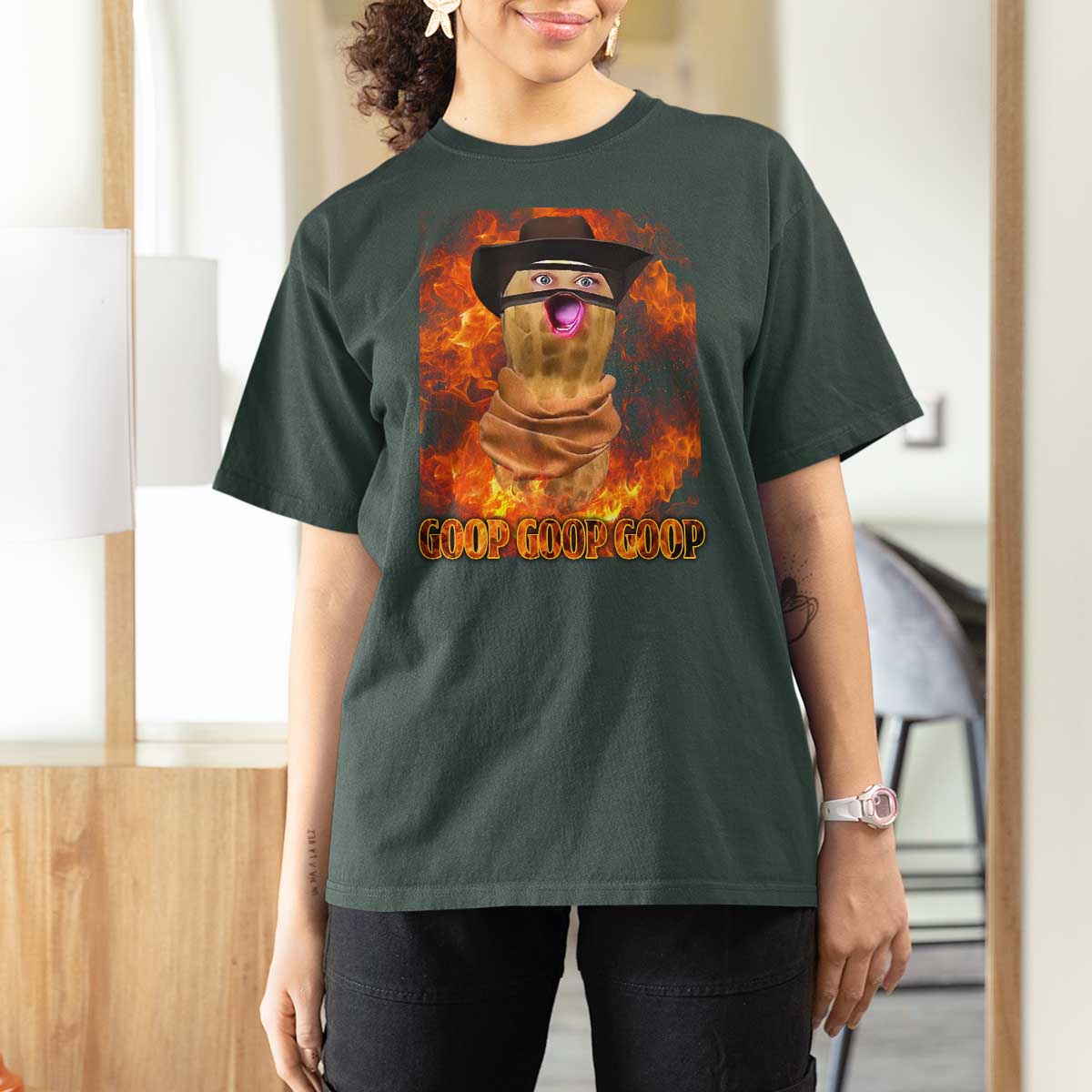 Peanut Goop Meme T Shirt For Women Funny Bungulator - Wonder Print Shop