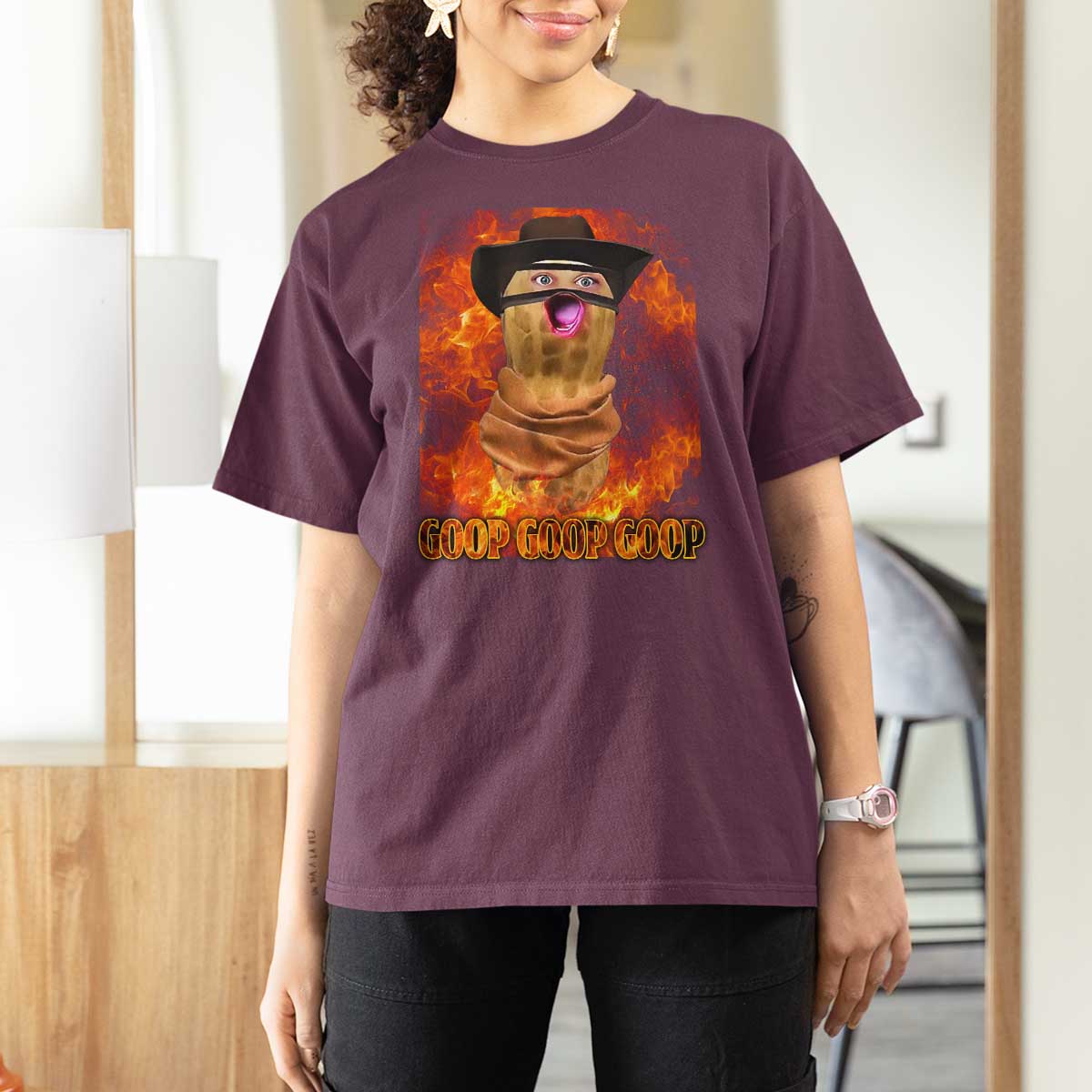 Peanut Goop Meme T Shirt For Women Funny Bungulator - Wonder Print Shop
