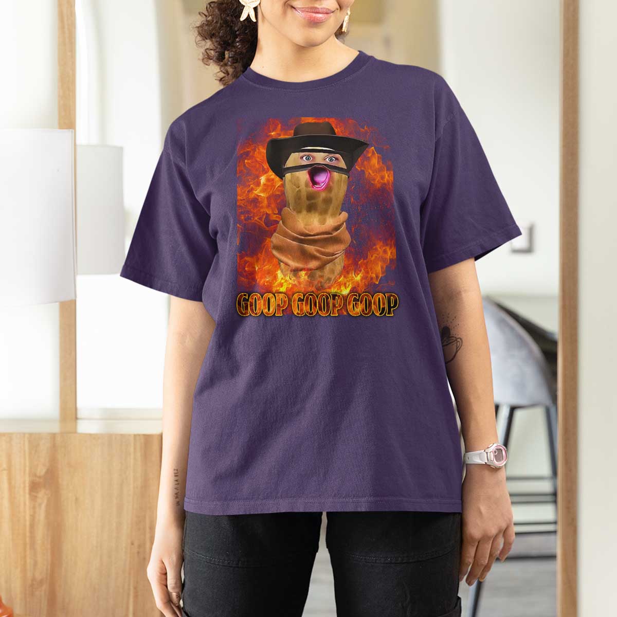 Peanut Goop Meme T Shirt For Women Funny Bungulator - Wonder Print Shop