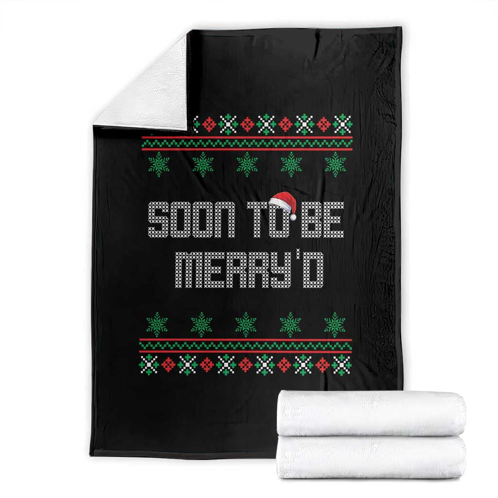 Soon To Be Merry'd Christmas Throw Blanket Engaged Couple Matching - Wonder Print Shop