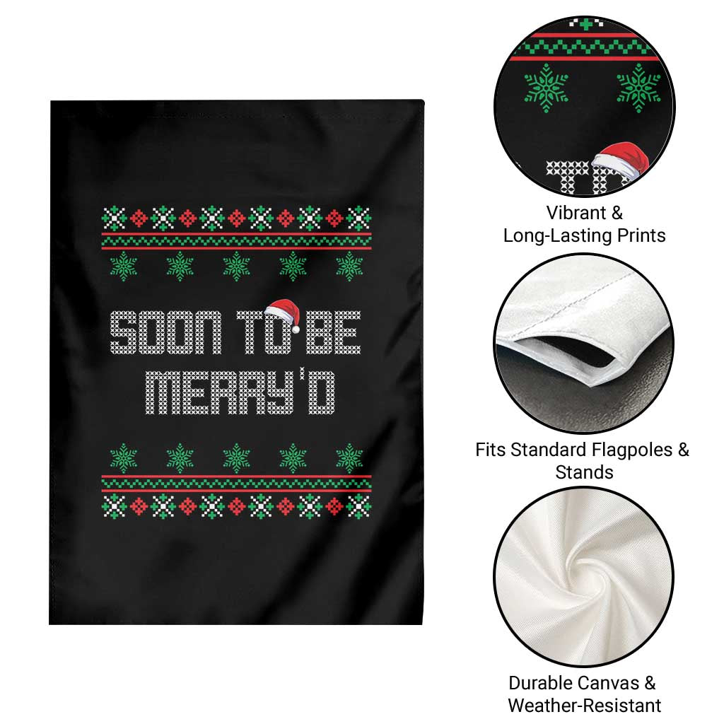 Soon To Be Merry'd Christmas Garden Flag Engaged Couple Matching - Wonder Print Shop