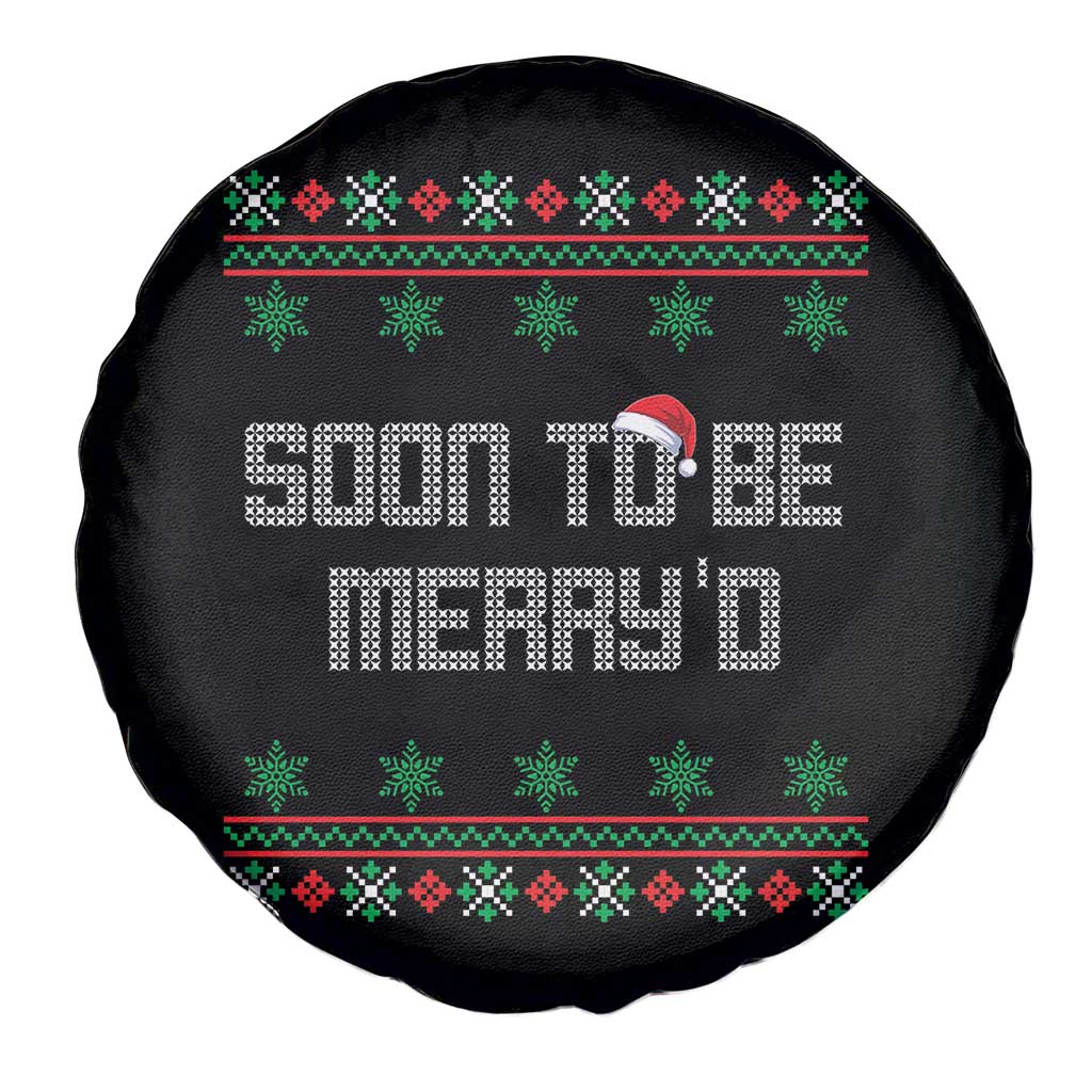 Soon To Be Merry'd Christmas Spare Tire Cover Engaged Couple Matching - Wonder Print Shop