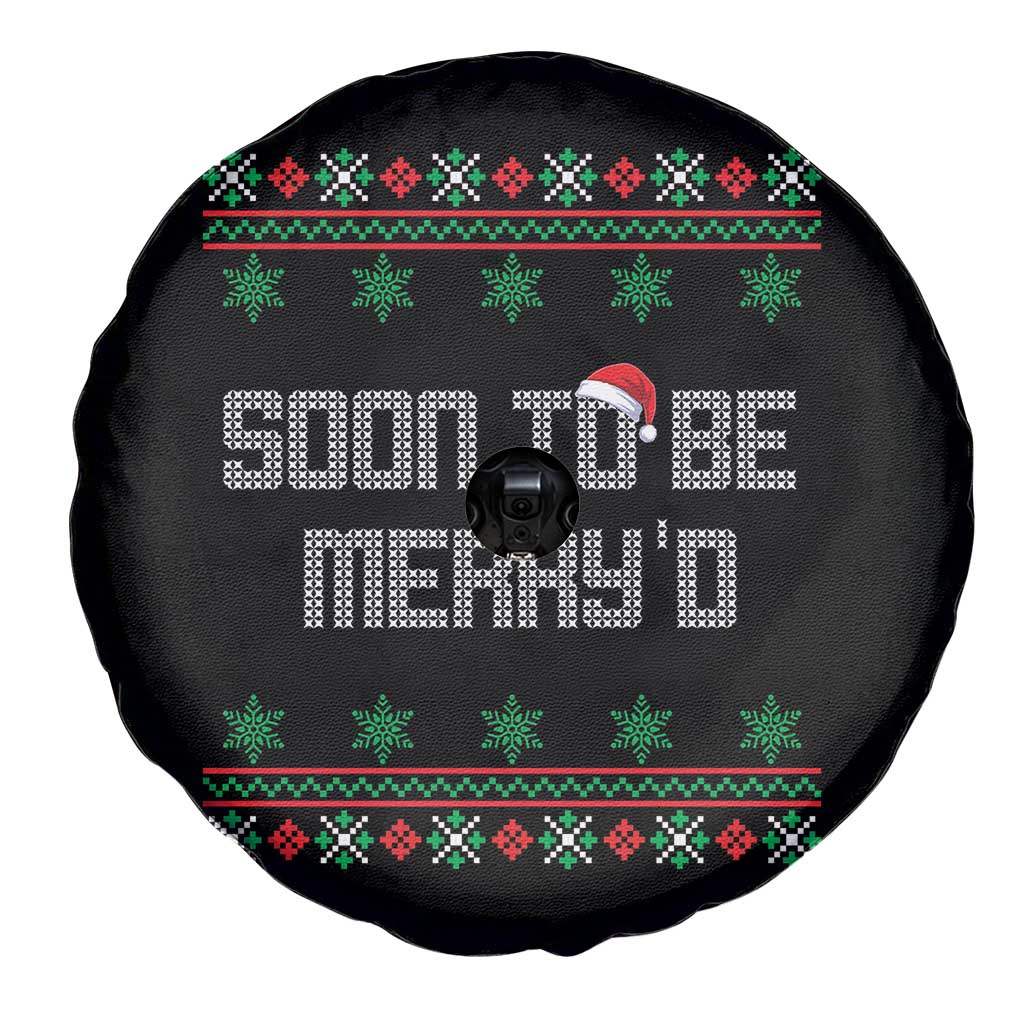 Soon To Be Merry'd Christmas Spare Tire Cover Engaged Couple Matching - Wonder Print Shop