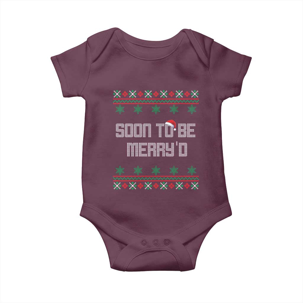 Soon To Be Merry'd Christmas Baby Onesie Engaged Couple Matching - Wonder Print Shop