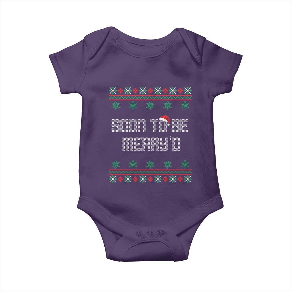 Soon To Be Merry'd Christmas Baby Onesie Engaged Couple Matching - Wonder Print Shop