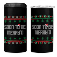 Soon To Be Merry'd Christmas 4 in 1 Can Cooler Tumbler Engaged Couple Matching - Wonder Print Shop