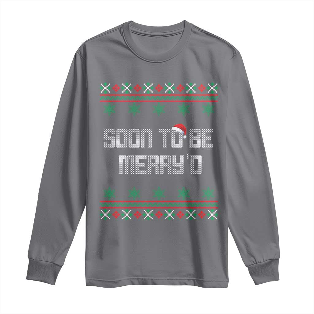 Soon To Be Merry'd Christmas Long Sleeve Shirt Engaged Couple Matching - Wonder Print Shop