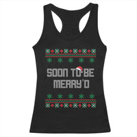 Soon To Be Merry'd Christmas Racerback Tank Top Engaged Couple Matching - Wonder Print Shop