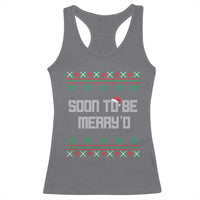 Soon To Be Merry'd Christmas Racerback Tank Top Engaged Couple Matching - Wonder Print Shop