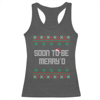 Soon To Be Merry'd Christmas Racerback Tank Top Engaged Couple Matching - Wonder Print Shop