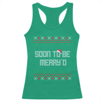Soon To Be Merry'd Christmas Racerback Tank Top Engaged Couple Matching - Wonder Print Shop