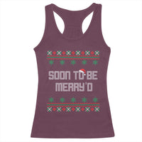 Soon To Be Merry'd Christmas Racerback Tank Top Engaged Couple Matching - Wonder Print Shop
