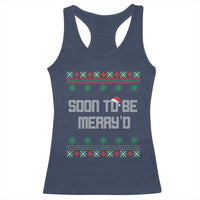 Soon To Be Merry'd Christmas Racerback Tank Top Engaged Couple Matching - Wonder Print Shop