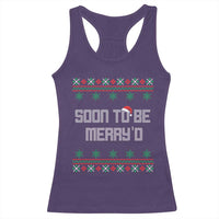 Soon To Be Merry'd Christmas Racerback Tank Top Engaged Couple Matching - Wonder Print Shop