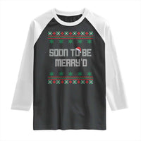 Soon To Be Merry'd Christmas Raglan Shirt Engaged Couple Matching - Wonder Print Shop