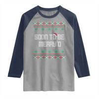 Soon To Be Merry'd Christmas Raglan Shirt Engaged Couple Matching - Wonder Print Shop