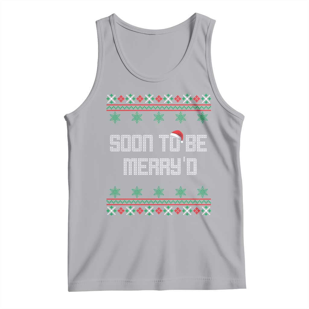 Soon To Be Merry'd Christmas Tank Top Engaged Couple Matching - Wonder Print Shop
