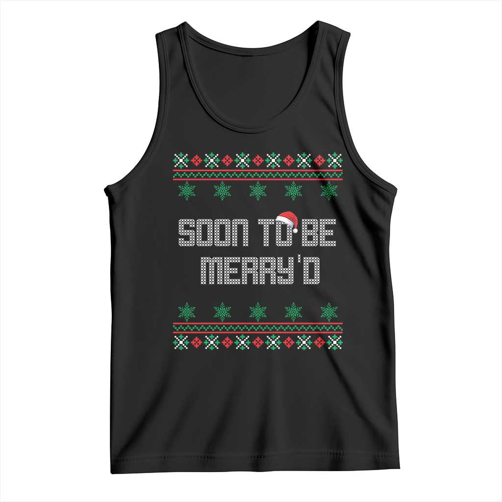 Soon To Be Merry'd Christmas Tank Top Engaged Couple Matching - Wonder Print Shop