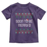 Soon To Be Merry'd Christmas Toddler T Shirt Engaged Couple Matching - Wonder Print Shop