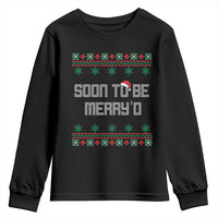 Soon To Be Merry'd Christmas Youth Sweatshirt Engaged Couple Matching - Wonder Print Shop