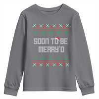 Soon To Be Merry'd Christmas Youth Sweatshirt Engaged Couple Matching - Wonder Print Shop