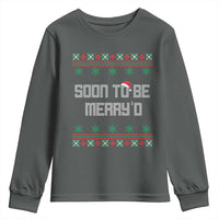Soon To Be Merry'd Christmas Youth Sweatshirt Engaged Couple Matching - Wonder Print Shop