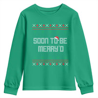 Soon To Be Merry'd Christmas Youth Sweatshirt Engaged Couple Matching - Wonder Print Shop