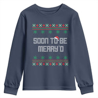 Soon To Be Merry'd Christmas Youth Sweatshirt Engaged Couple Matching - Wonder Print Shop