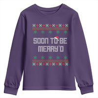 Soon To Be Merry'd Christmas Youth Sweatshirt Engaged Couple Matching - Wonder Print Shop
