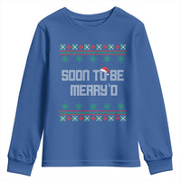 Soon To Be Merry'd Christmas Youth Sweatshirt Engaged Couple Matching - Wonder Print Shop