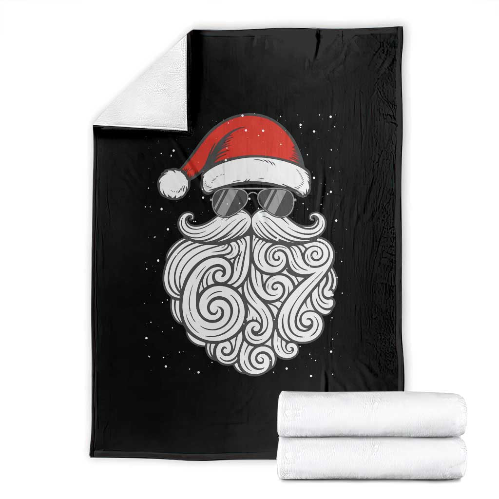 67 Christmas Santa Throw Blanket 6 7 Meme Pajamas Holiday Gen Alpha Slang Teen - Wonder Print Shop
