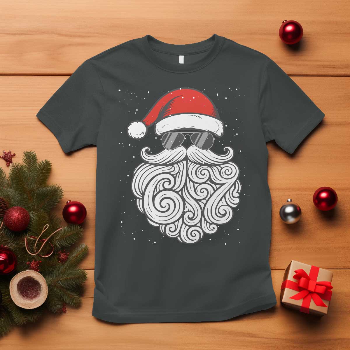 67 Christmas Santa T Shirt 6 7 Meme Pajamas Holiday Gen Alpha Slang Teen - Wonder Print Shop