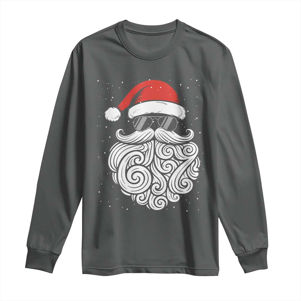 67 Christmas Santa Long Sleeve Shirt 6 7 Meme Pajamas Holiday Gen Alpha Slang Teen - Wonder Print Shop