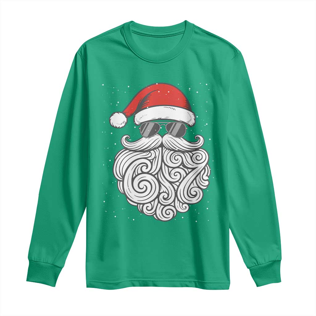 67 Christmas Santa Long Sleeve Shirt 6 7 Meme Pajamas Holiday Gen Alpha Slang Teen - Wonder Print Shop