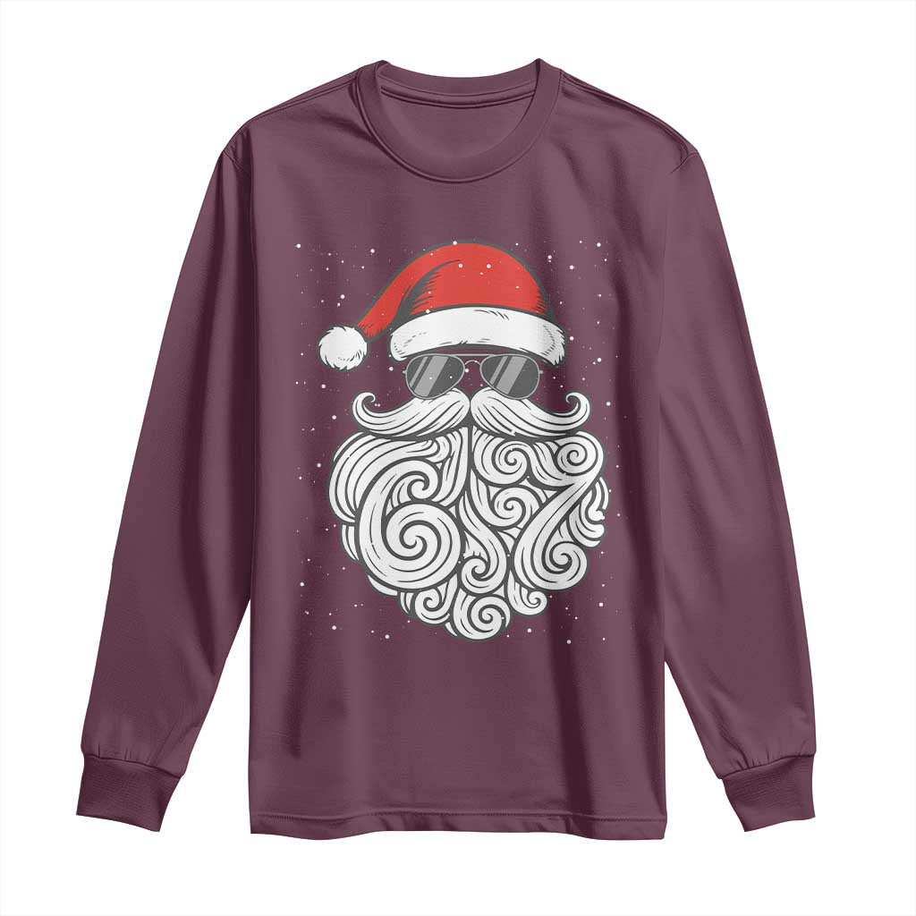 67 Christmas Santa Long Sleeve Shirt 6 7 Meme Pajamas Holiday Gen Alpha Slang Teen - Wonder Print Shop