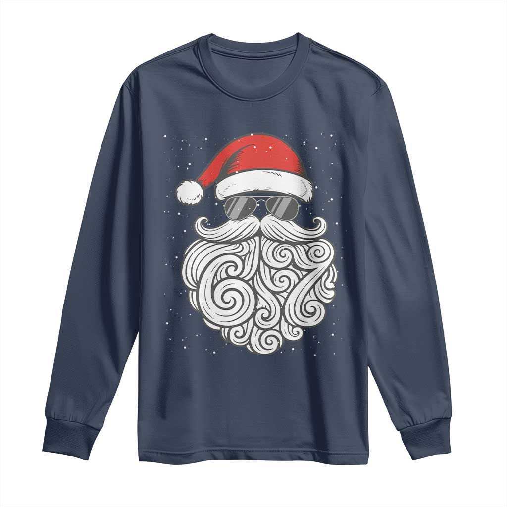 67 Christmas Santa Long Sleeve Shirt 6 7 Meme Pajamas Holiday Gen Alpha Slang Teen - Wonder Print Shop