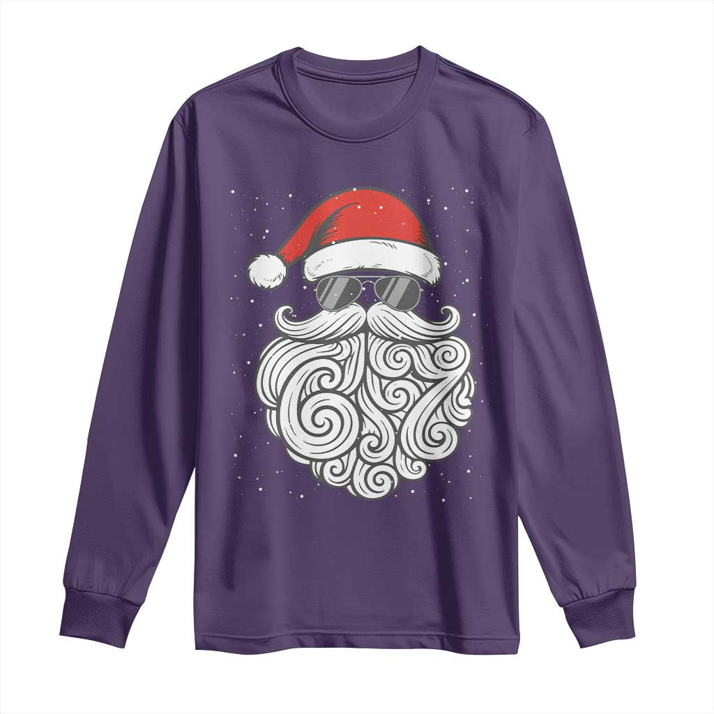67 Christmas Santa Long Sleeve Shirt 6 7 Meme Pajamas Holiday Gen Alpha Slang Teen - Wonder Print Shop