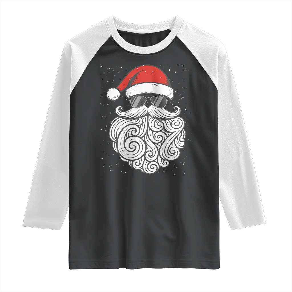 67 Christmas Santa Raglan Shirt 6 7 Meme Pajamas Holiday Gen Alpha Slang Teen - Wonder Print Shop