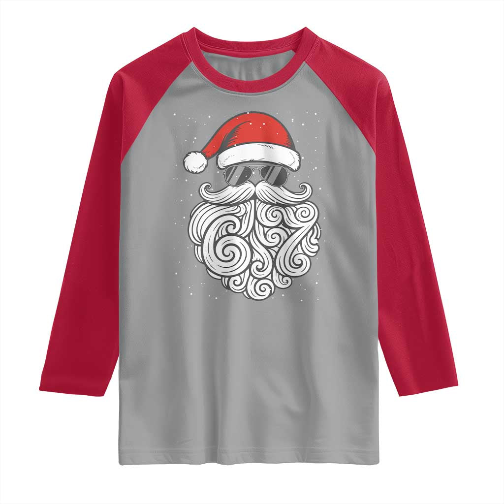 67 Christmas Santa Raglan Shirt 6 7 Meme Pajamas Holiday Gen Alpha Slang Teen - Wonder Print Shop