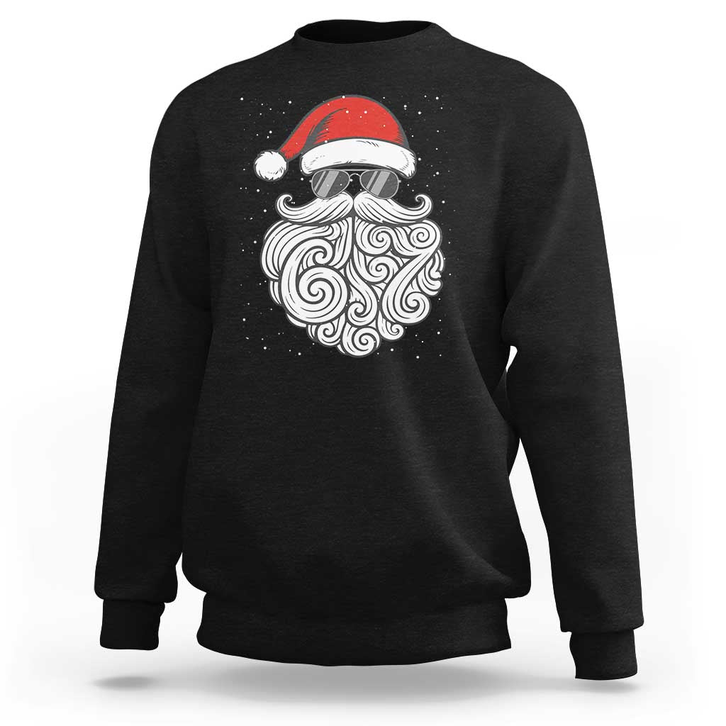 67 Christmas Santa Sweatshirt 6 7 Meme Pajamas Holiday Gen Alpha Slang Teen - Wonder Print Shop