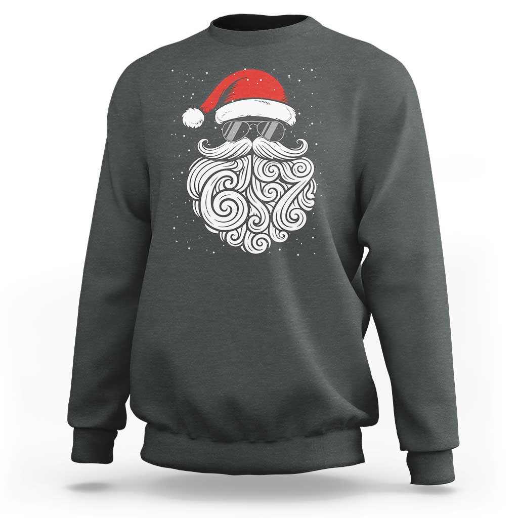 67 Christmas Santa Sweatshirt 6 7 Meme Pajamas Holiday Gen Alpha Slang Teen - Wonder Print Shop