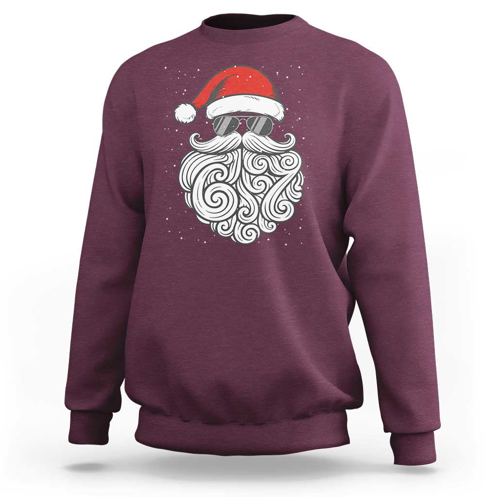 67 Christmas Santa Sweatshirt 6 7 Meme Pajamas Holiday Gen Alpha Slang Teen - Wonder Print Shop