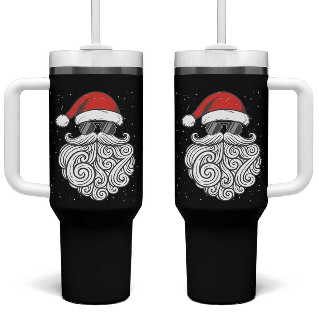 67 Christmas Santa Tumbler With Handle 6 7 Meme Pajamas Holiday Gen Alpha Slang Teen - Wonder Print Shop